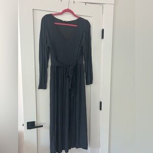 LOFT Dark Gray Long Sleeve Dress